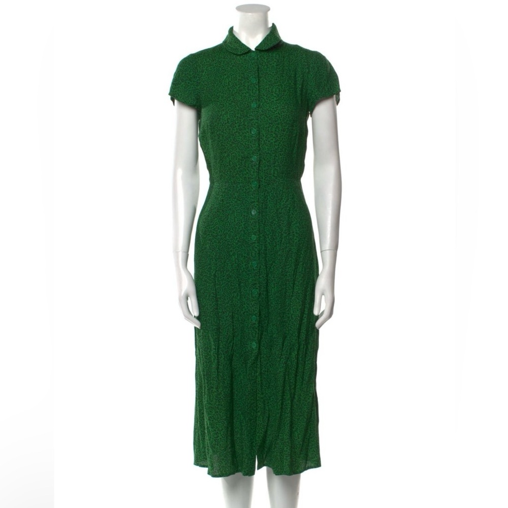 Reformation Green Midi Dress Sz 2